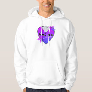 Soldier's Fiancee Heart Shaped Military Dog Tags Hoodie