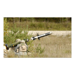 soldiers firing an FGM-148 Javelin Photo Print