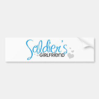 Soldier's Girlfriend (Bright Blue) Bumper Sticker