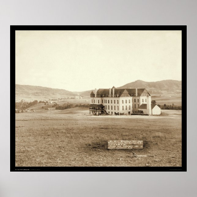 Soldiers' Home in Hot Springs SD 1891 Poster (Front)