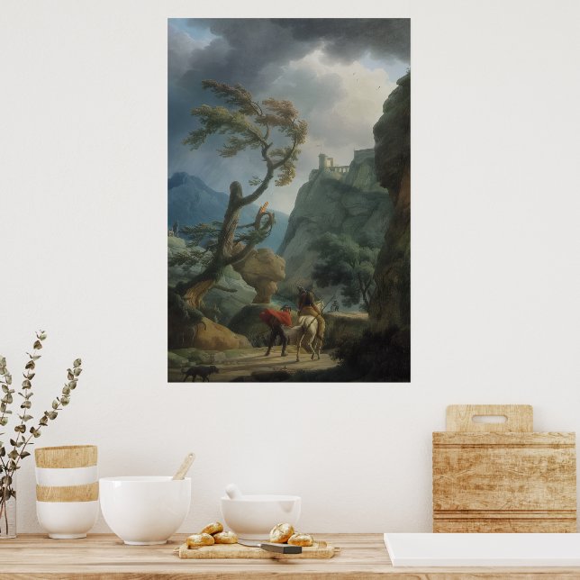 Soldiers in a Mountain Gorge (1789) Poster (Kitchen)