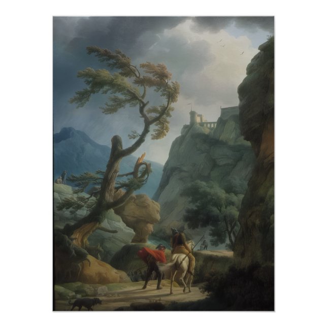 Soldiers in a Mountain Gorge (1789) Poster (Front)
