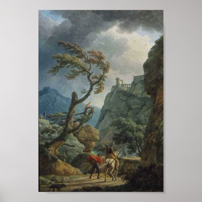 Soldiers in a Mountain Gorge (1789) Poster (Front)