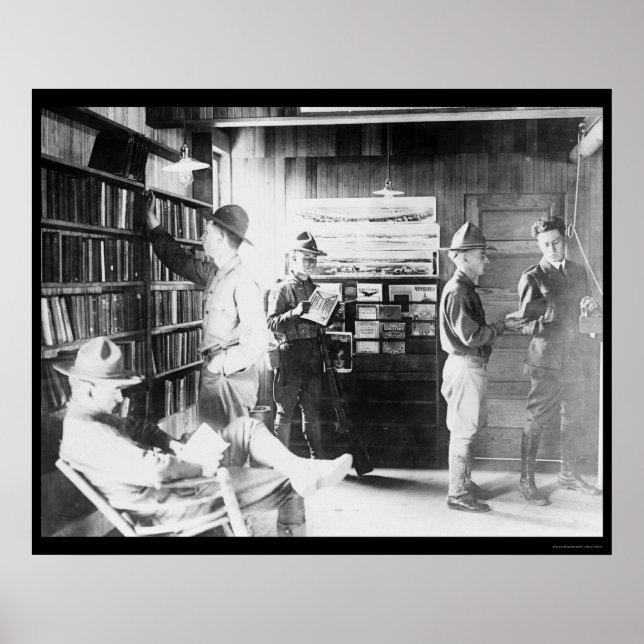Soldiers in   Library 1912 Poster (Front)
