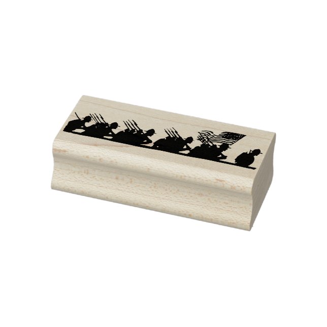 Soldiers Marching Rubber Stamp (Stamp)