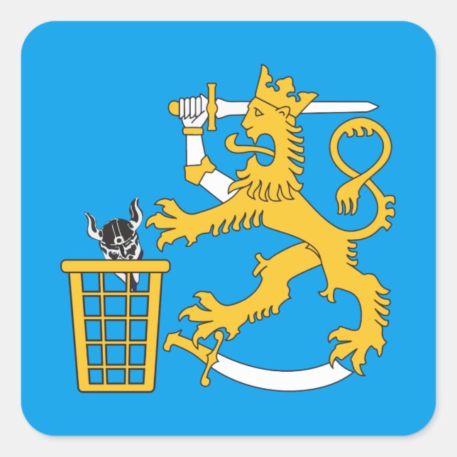 Soldiers of odinit ja suomileijona, tarra square sticker (Front)