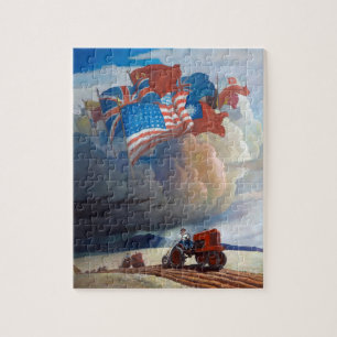 Soldiers of the Soil by Newell Convers Wyeth Jigsaw Puzzle