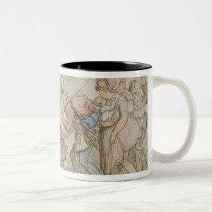 Soldiers on a March, 1805 (pen & ink and watercolo Two-Tone Coffee Mug