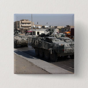 soldiers patrolling 2 inch square button