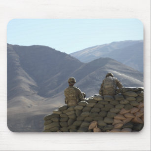 soldiers run communications equipment mouse pad