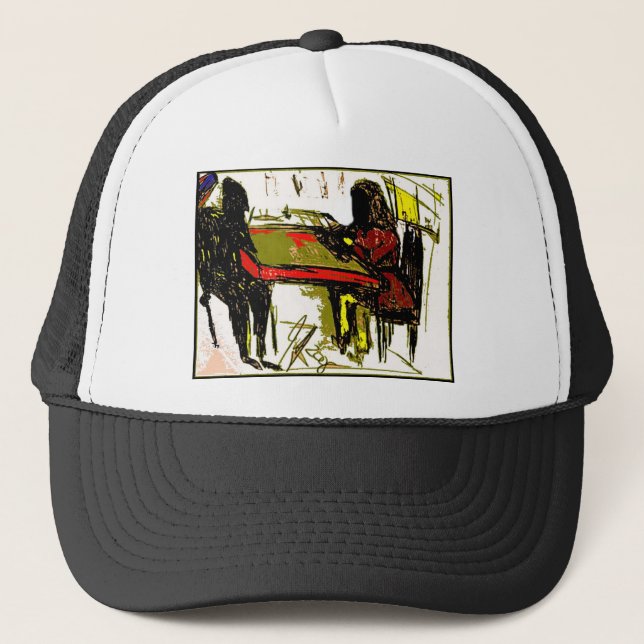 soldiers school girl trucker hat (Front)