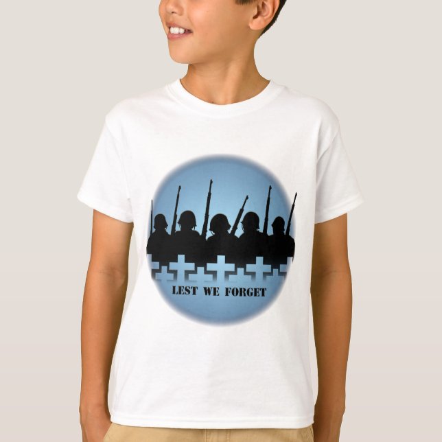 Soldiers Tribute Sweatshirt Lest We Forget War T-Shirt (Front)