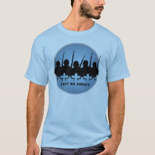 Soldiers Tribute T-shirts War Peace Lest we Forget