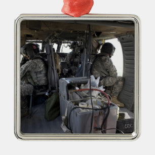 soldiers watch for hazards metal ornament