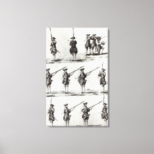 Soldiers with bayonets canvas print