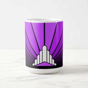Soleil Art déco en Mug violet