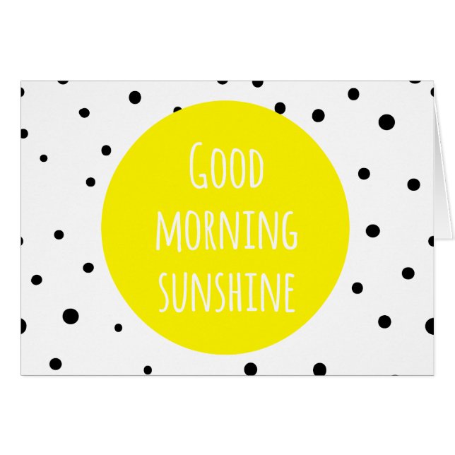 Soleil du bon matin | Carte pois (Devant horizontal)