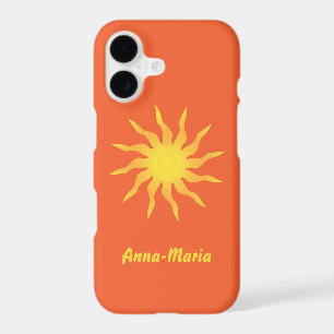 Soleil flamboyant funky jaune et orange