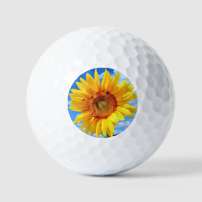 Soleil jaune et balles de golf des abeilles (Recto)