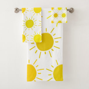 Soleil Jaune Fantaisiste Peint en Ensoleillé