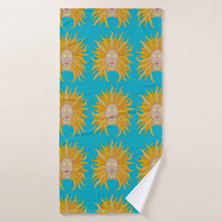 Soleil jaune turquoise inspiré