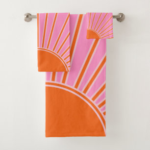 Soleil Lever Rose Et Orange Vintage Boho Sunshine