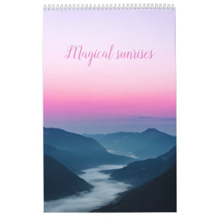 Soleil magique paysage calendrier photo