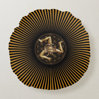Soleil sicilien, Illusion d'optique, Coussin rond