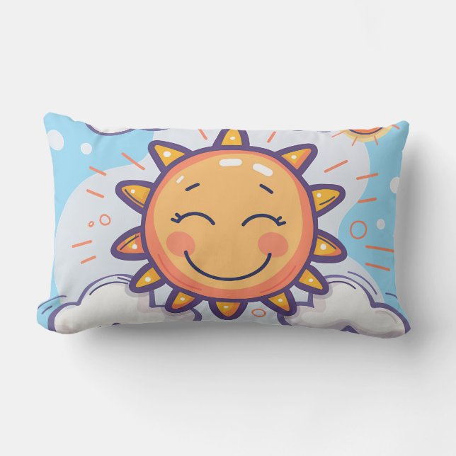 Soleil Sourires Jeter Oreiller - Éclairer N'Import (Recto)