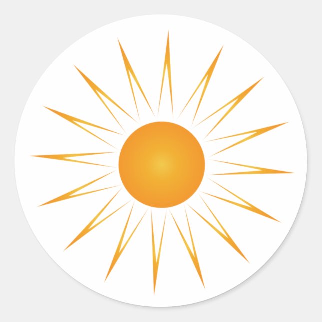 Soleil - Sticker rond Sun Classic (Devant)