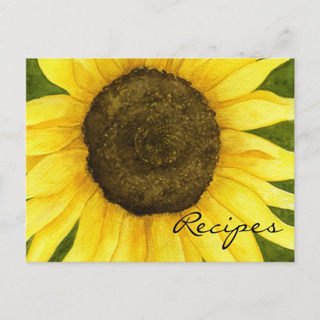 Soleil sur une carte de recette de bâton (Devant)