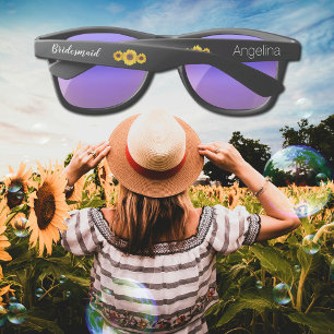 Soleil trio de tournesols - lunettes de demoiselle d'honn