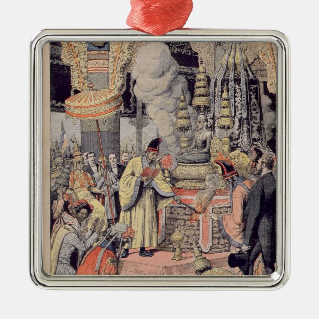Solemn cremation of King Norodom I Metal Ornament (Front)