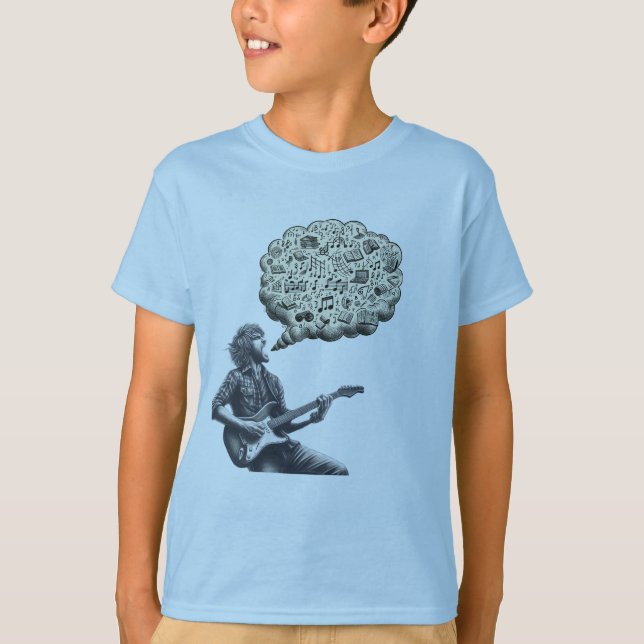 Solfeggio explosive guitar player T-Shirt (Front)