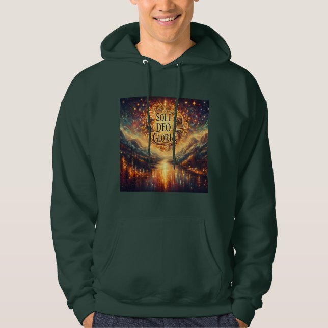 Soli Deo Gloria, Glory be to God Alone, Christian, Hoodie (Front)