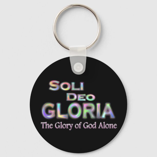 Soli Deo Gloria- rainbow Keychain (Front)