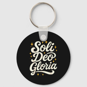 Soli Deo Gloria Reformed Christian Theology Design Keychain