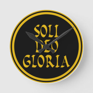 Soli Deo Gloria Round Clock