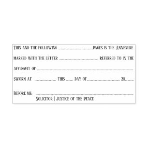 Solicitor affidavit Annexure letter number Justice Self-inking Stamp