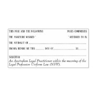 Solicitor affidavit annexure page number Legal NSW
