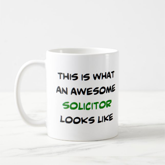 solicitor, awesome coffee mug (Left)