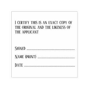 Solicitor legal certify exact copy likeness self-inking stamp