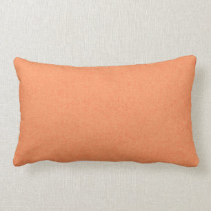 solid03 LIGHT ORANGE PEACH SOLID COLOR DIGITAL WAL Lumbar Pillow