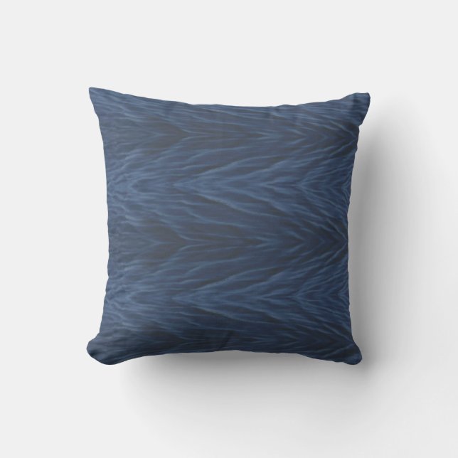 Solid abstract pattern  plain lake blue outdoor pillow (Front)