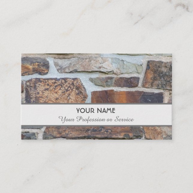Solid ancient brickwall business card (Front)