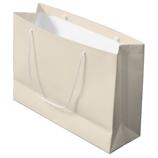 Solid antique white light beige large gift bag