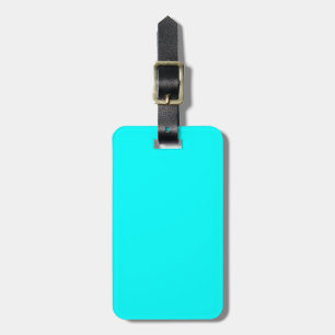 Solid Aqua Blue Luggage Tag