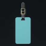 Solid Aqua Blue Pop of Colour Luggage Tag<br><div class="desc">Customize this Solid Aqua Blue Pop of Colour with your own name or monogram.</div>