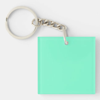 Solid Aquamarine Keychain
