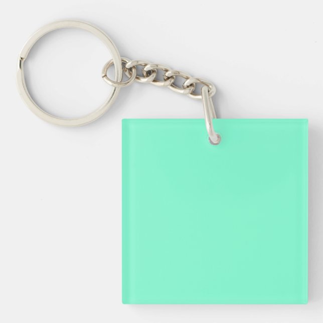 Solid Aquamarine Keychain (Front)